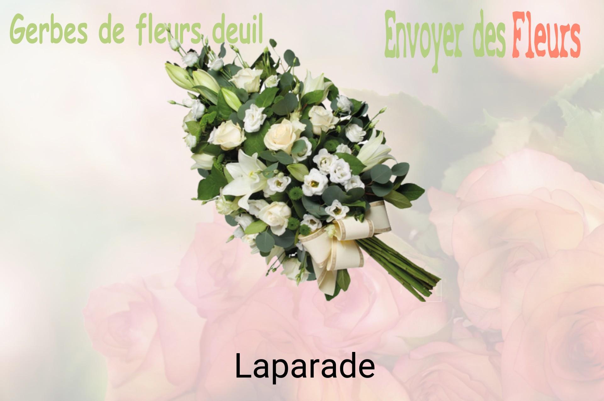 Gerbe de fleurs de deuil livrée à Laparade